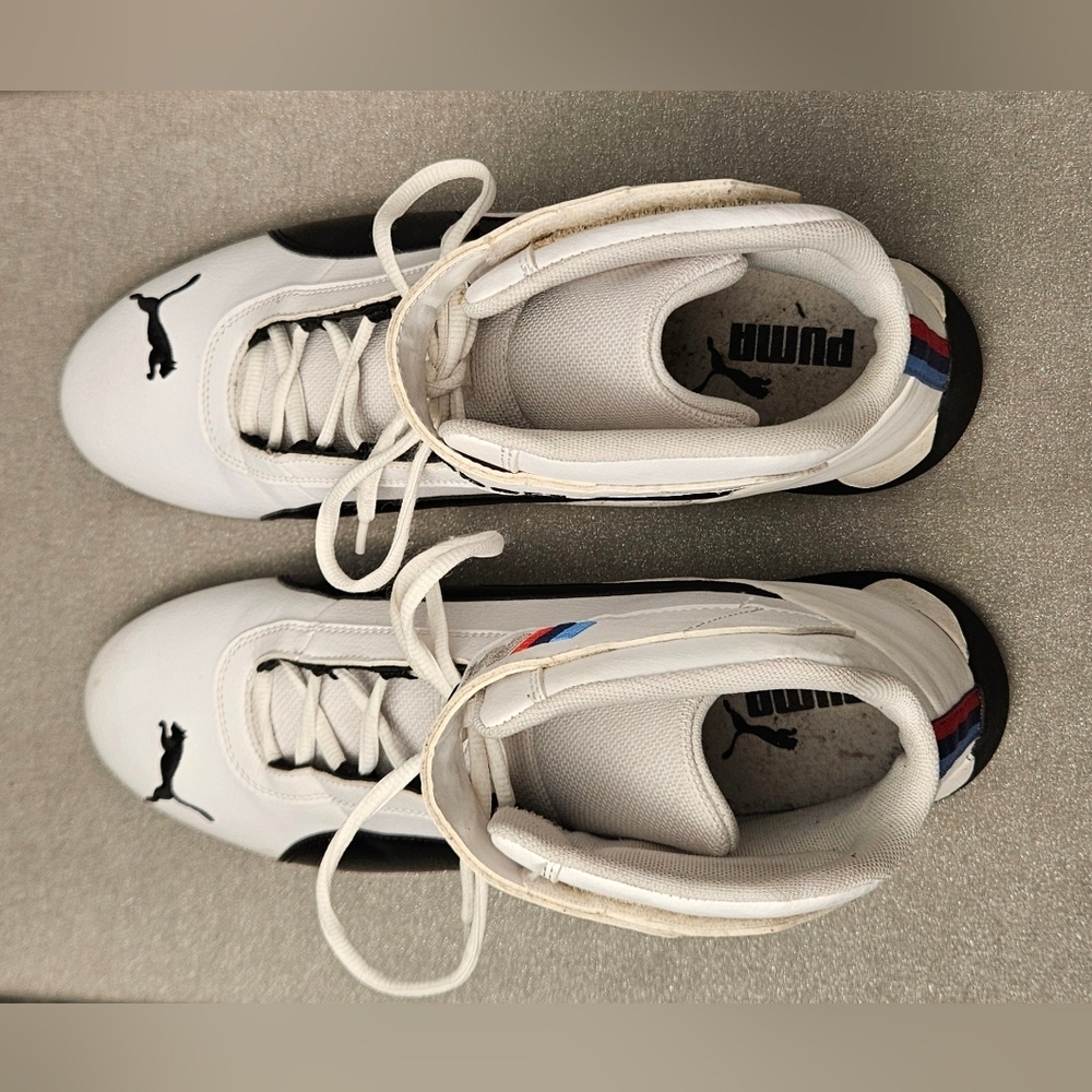 Puma BMW Motorsport Future Cat Mid Driving Shoes Mens 10.5 White - Picture 8 of 11